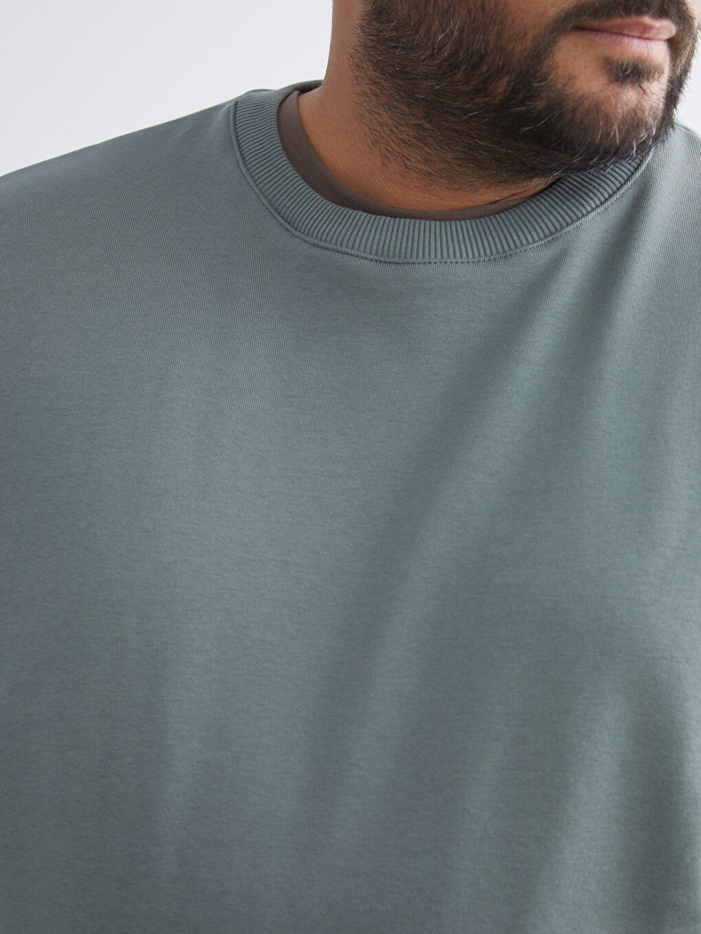 Large Size Crew Neck Men's Sweatshirt-2