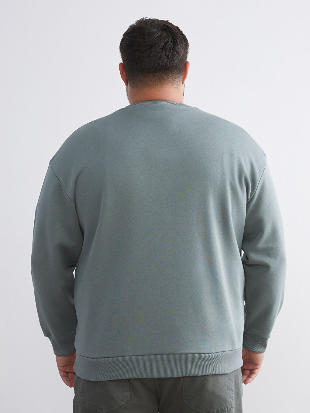Large Size Crew Neck Men's Sweatshirt-3