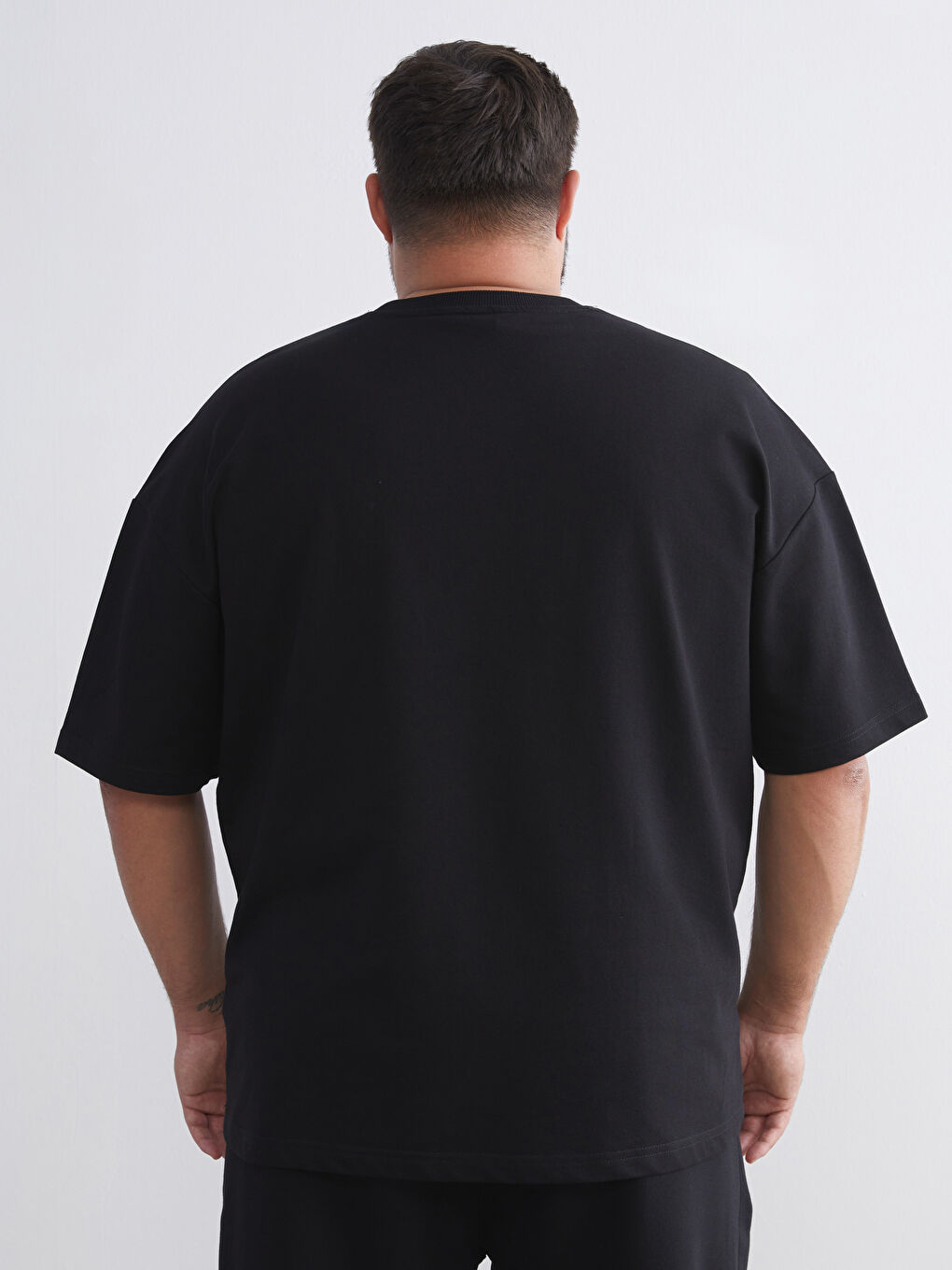 Crew Neck Short Sleeve Men's Sweatshirt-3