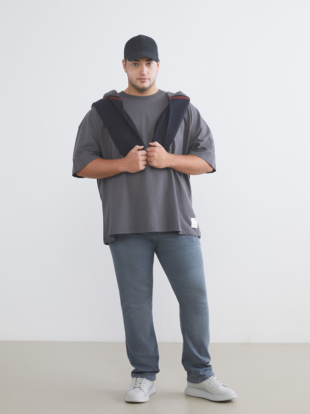 Plus Size Crew Neck Short Sleeve Men’s Sweatshirt-1