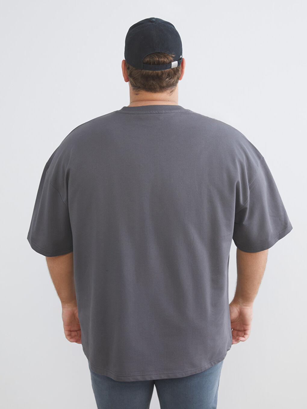 Plus Size Crew Neck Short Sleeve Men’s Sweatshirt-3