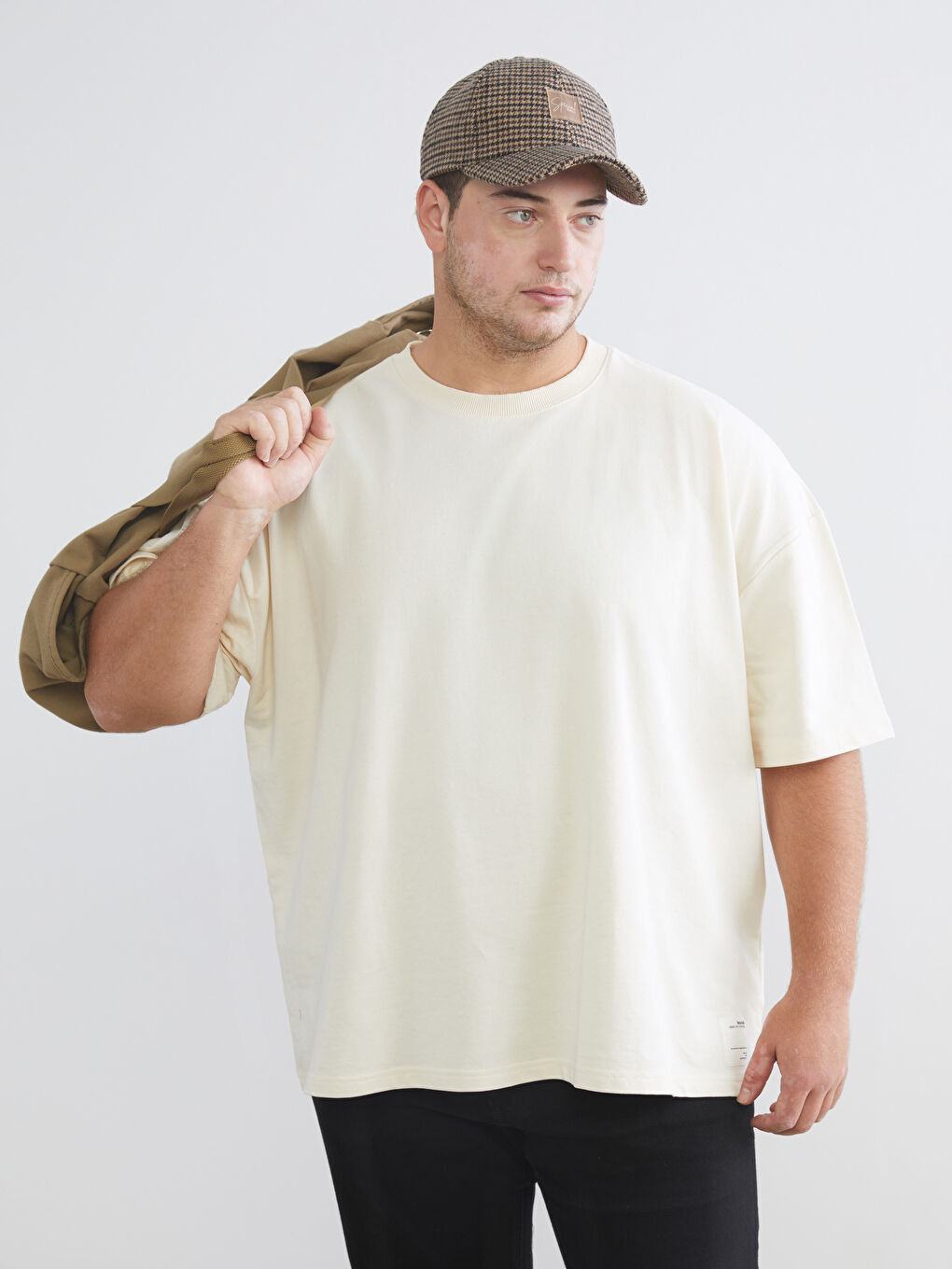 Plus Size Crew Neck Short Sleeve Men’s Sweatshirt-1