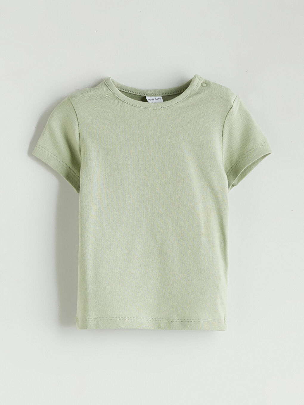 Yeşil Bisiklet Yaka Basic Kız Bebek Tişört ve Şort 2'li Takım-1