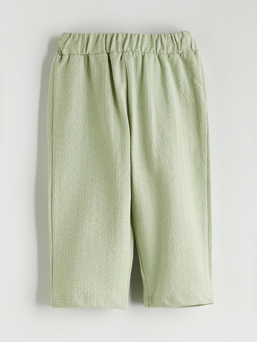 Yeşil Bisiklet Yaka Basic Kız Bebek Tişört ve Şort 2'li Takım-4