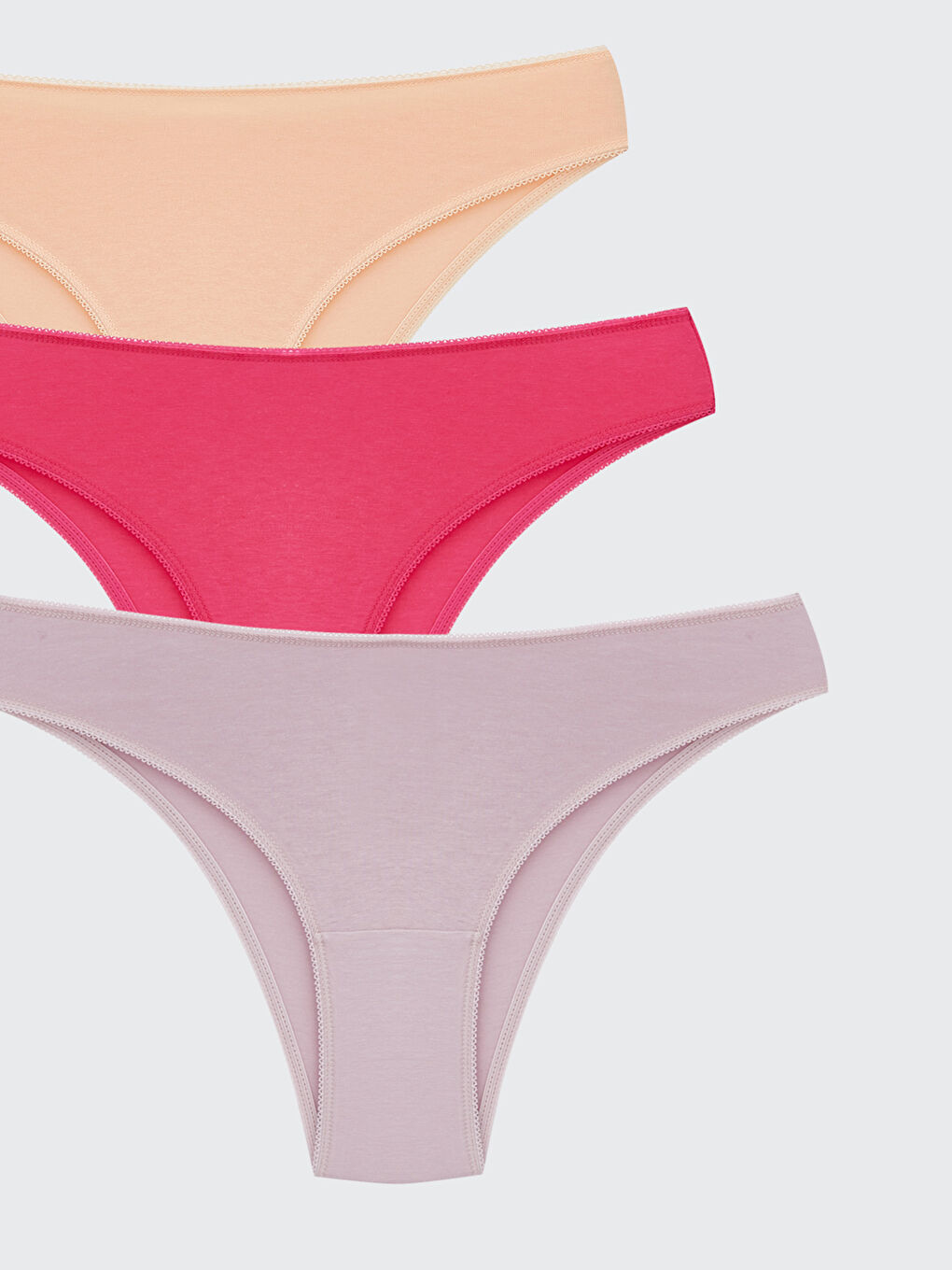 Lila Düz Brazilian Külot 3'lü-2