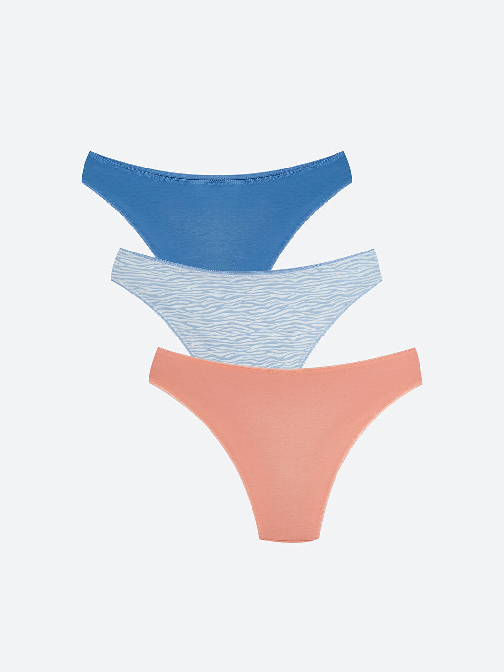 Lila Desenli Brazilian Külot 3'lü-1