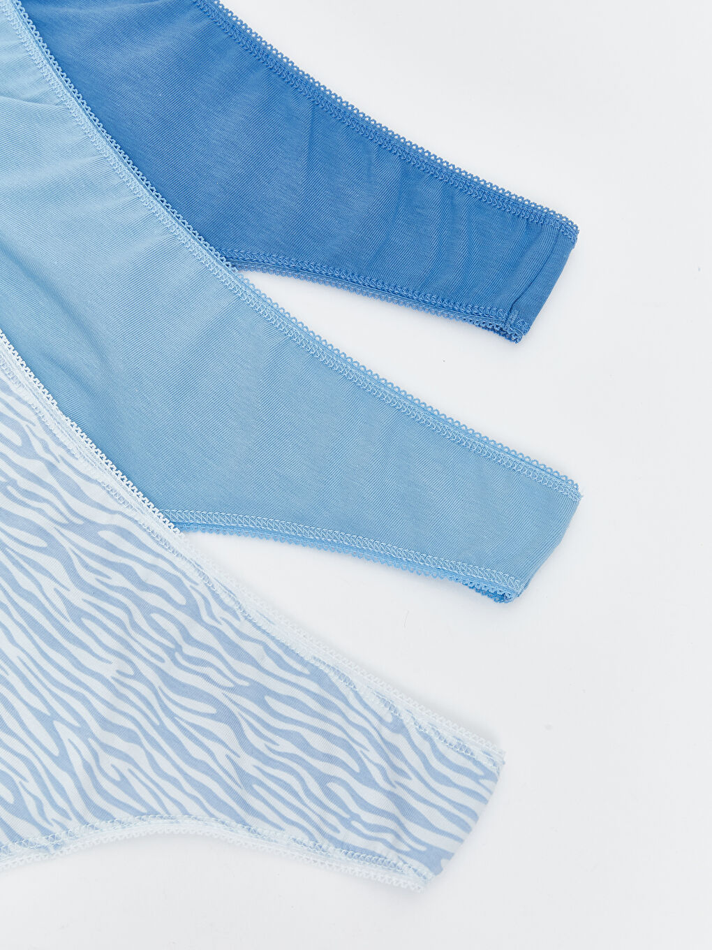 Lila Desenli Tanga Külot 3'lü-2