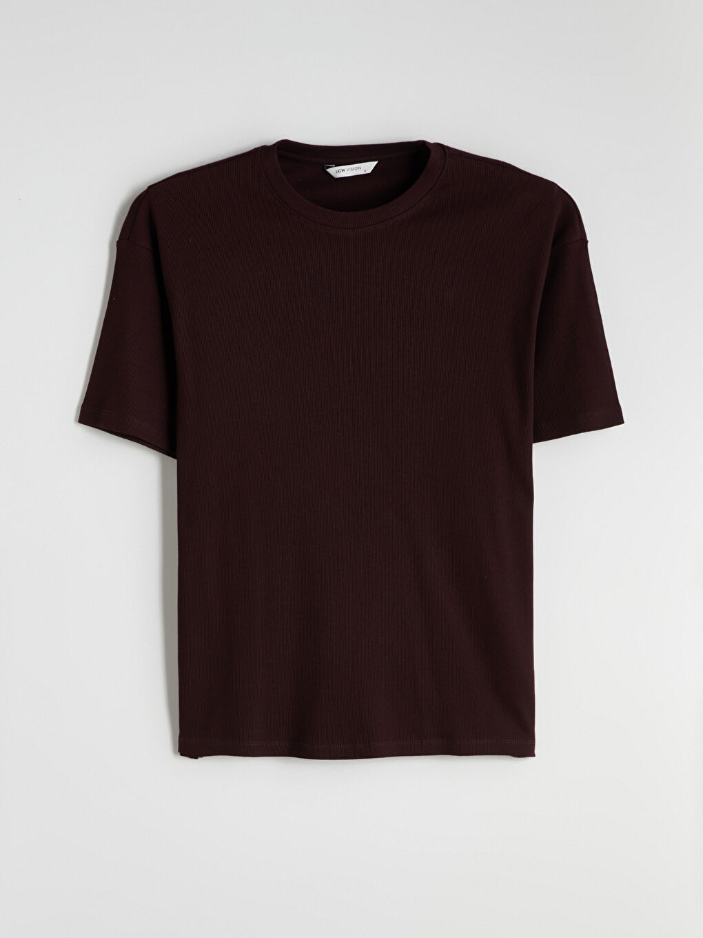 Mürdüm Bisiklet Yaka Erkek Tişört-4