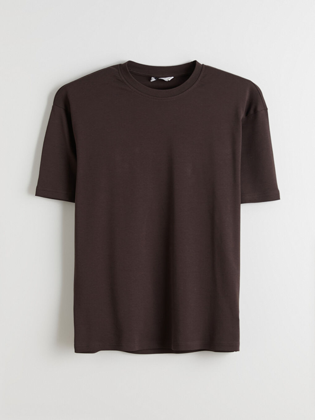 Kahverengi Bisiklet Yaka Erkek Tişört-4