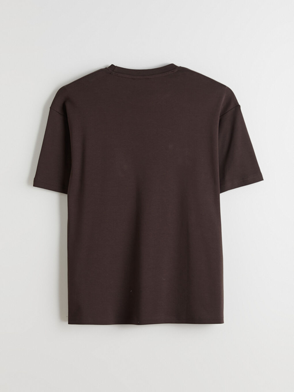 Kahverengi Bisiklet Yaka Erkek Tişört-5