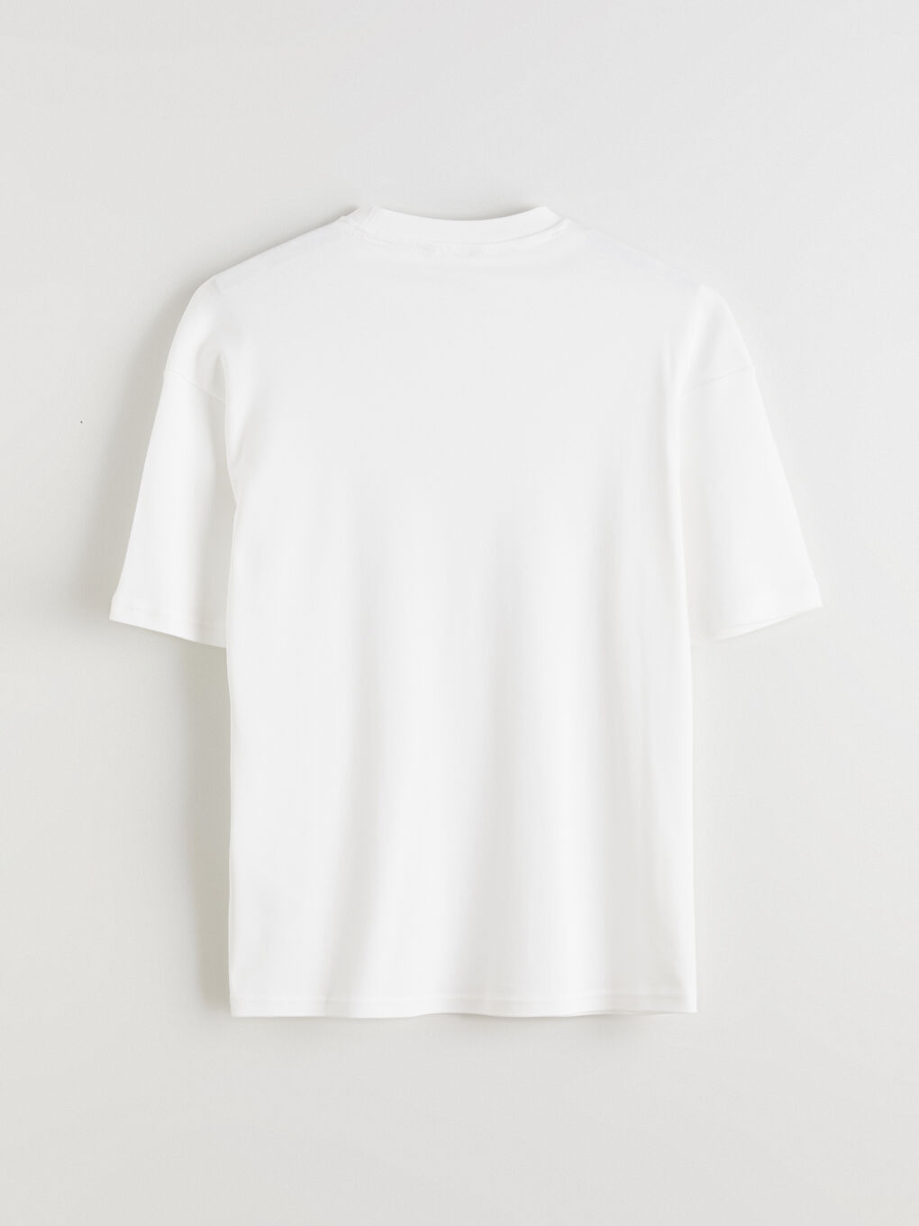 Ekru Bisiklet Yaka Erkek Tişört-5