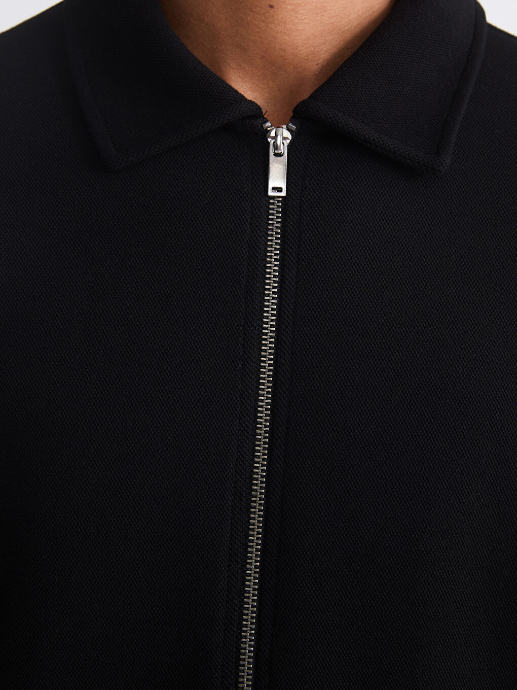 Man BLACK Zip-Up Sweatshirt-2