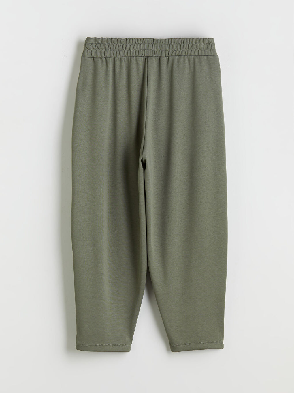 Haki Beli Lastikli Kadın Eşofman Altı-5