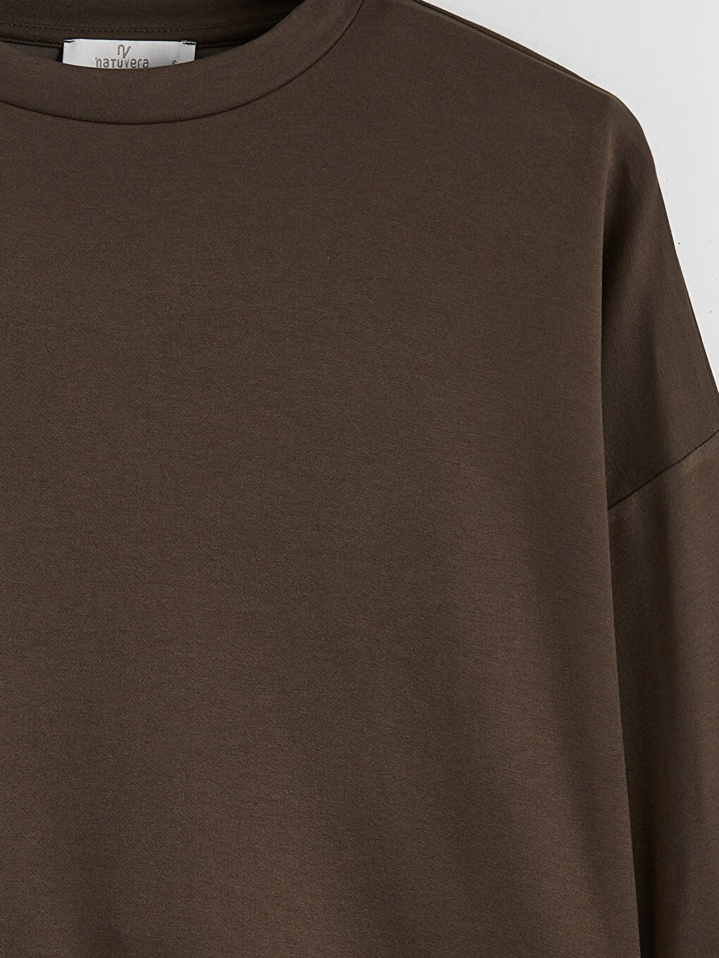 Kahverengi Bisiklet Yaka Büzgülü Kadın Sweatshirt-9