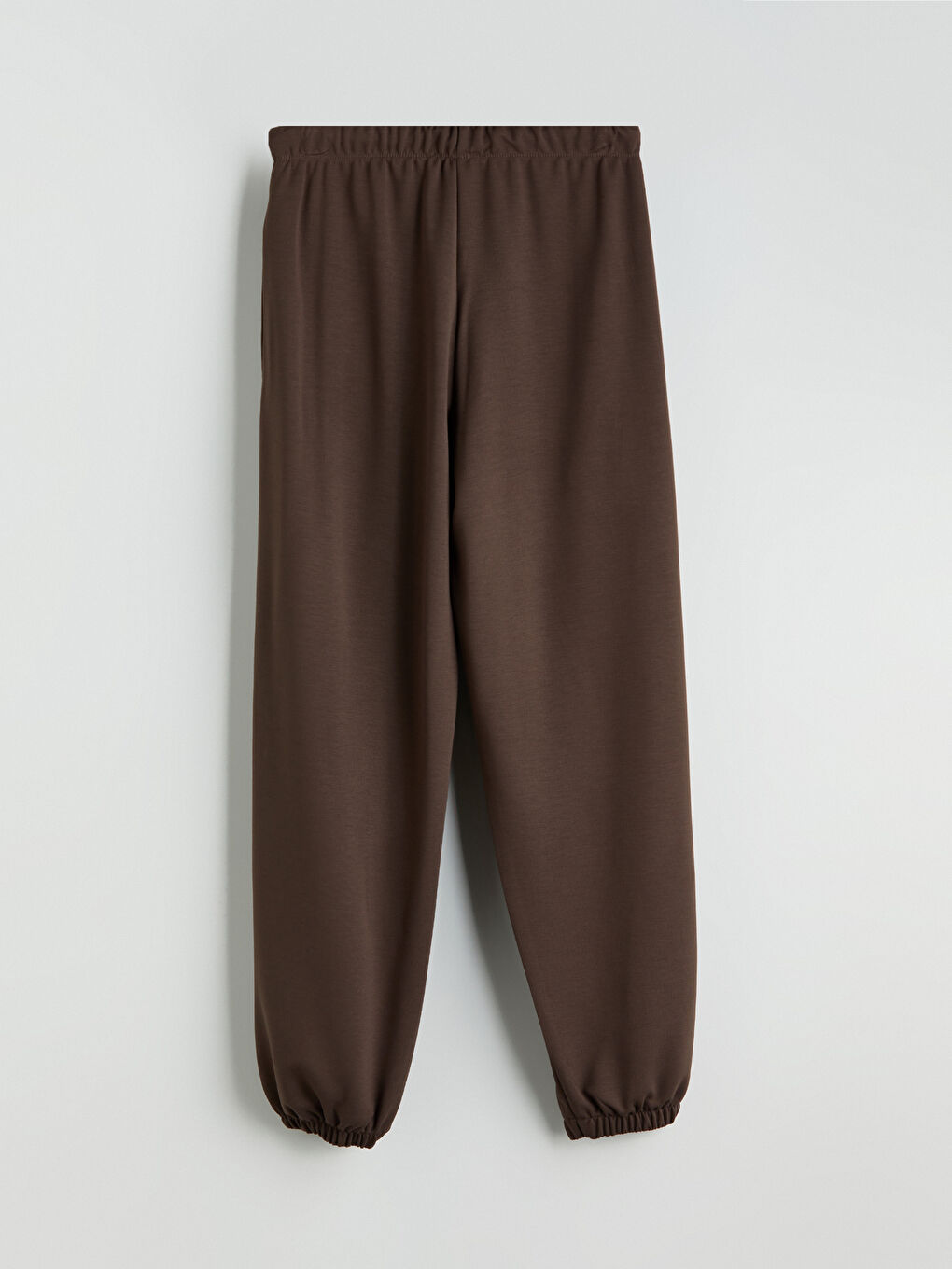 Kahverengi Beli Lastikli Kadın Jogger Eşofman Altı-5