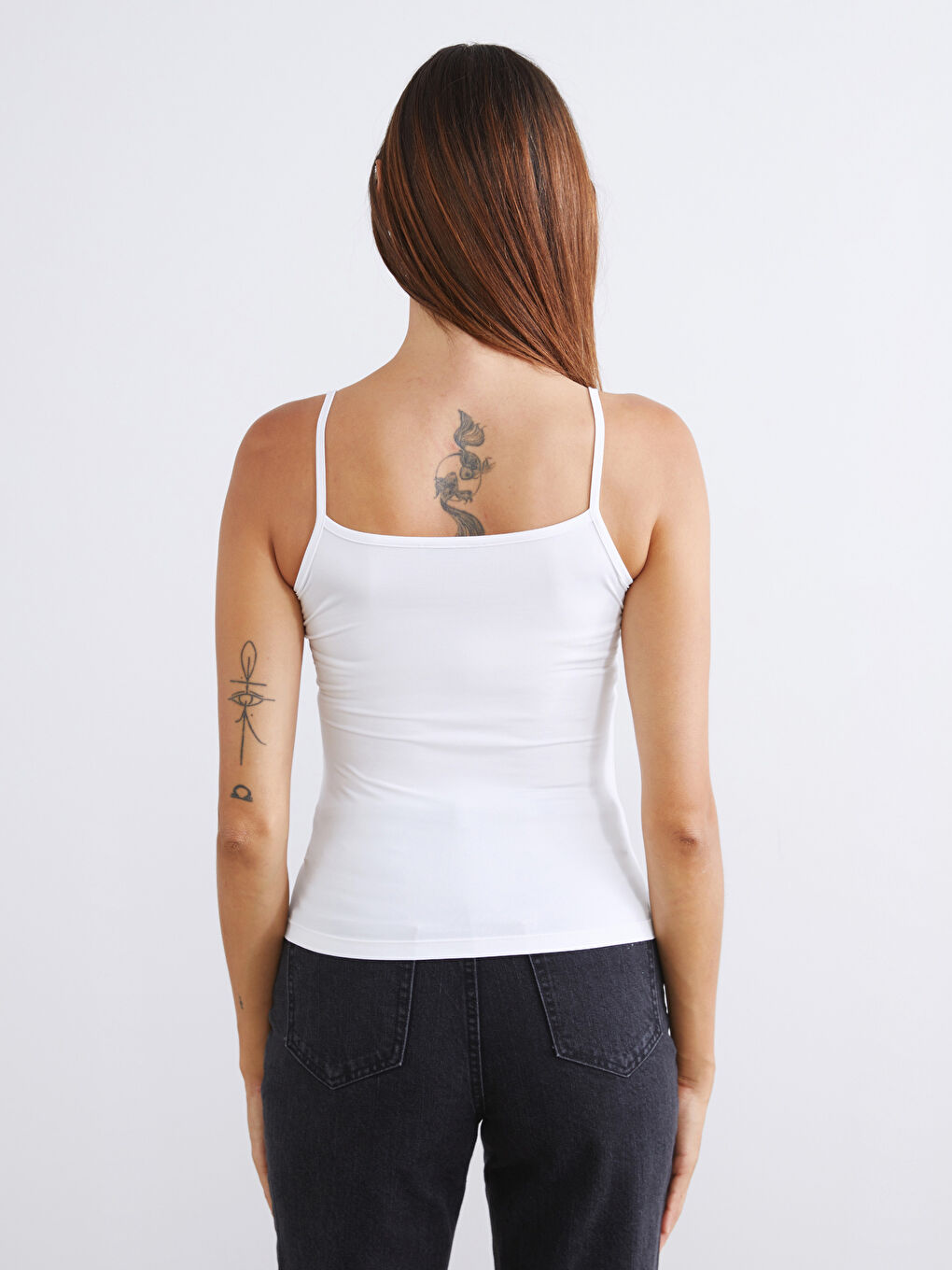 Siyah Kare Yaka Askılı Kadın Atlet 2'li-6