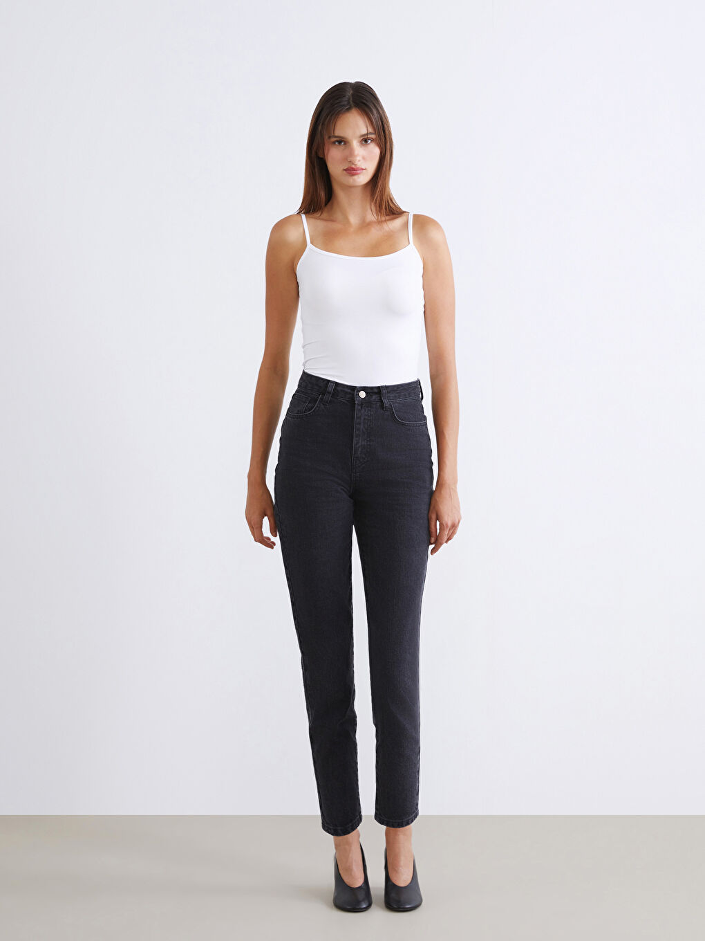 Pembe Kare Yaka Askılı Kadın Atlet 2'li-3