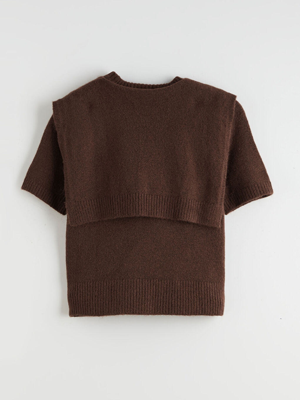 Kahverengi Bağlama Detaylı Bisiklet Yaka Kadın Triko Kazak-5