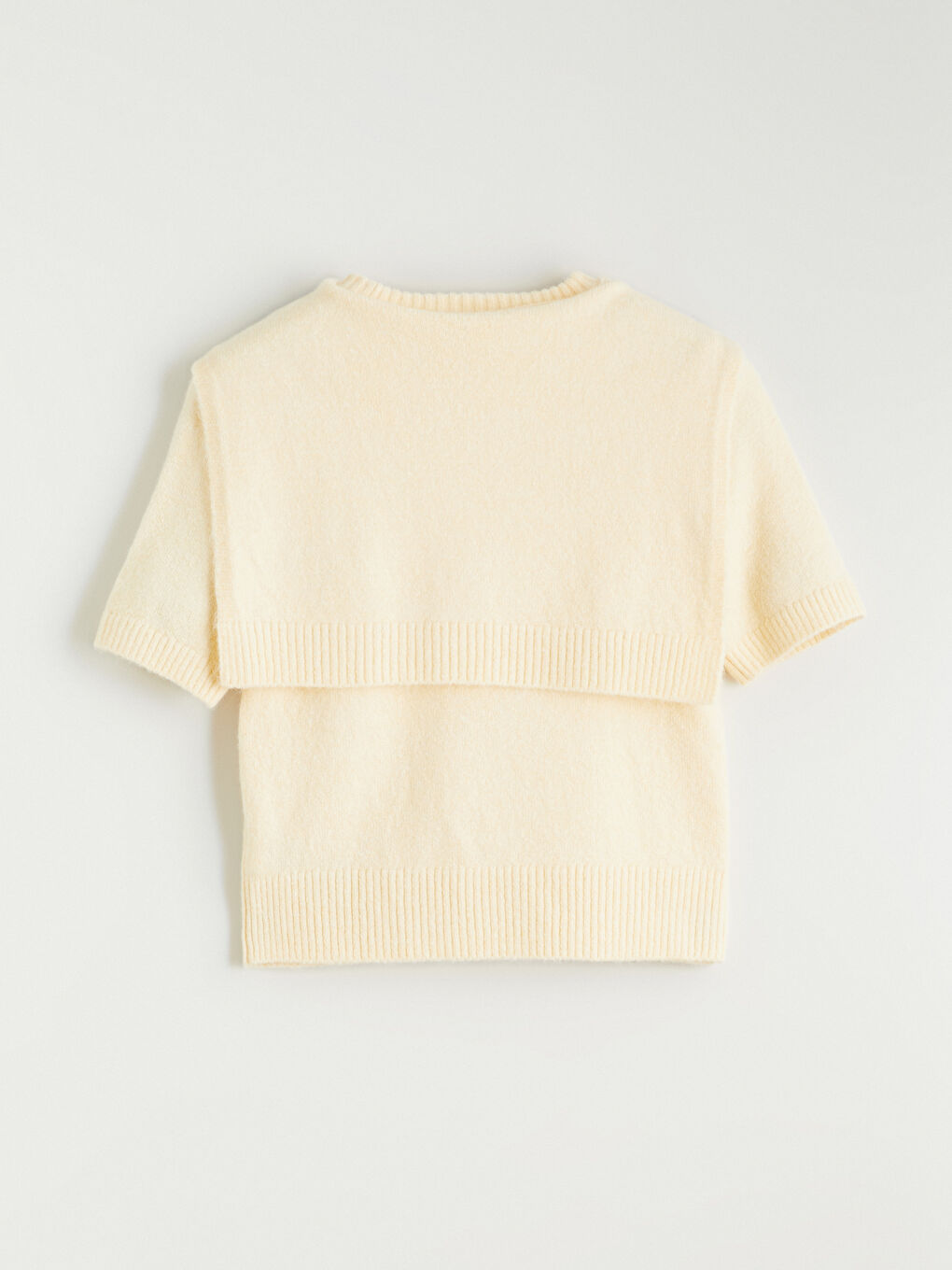 Sarı Bağlama Detaylı Bisiklet Yaka Kadın Triko Kazak-6