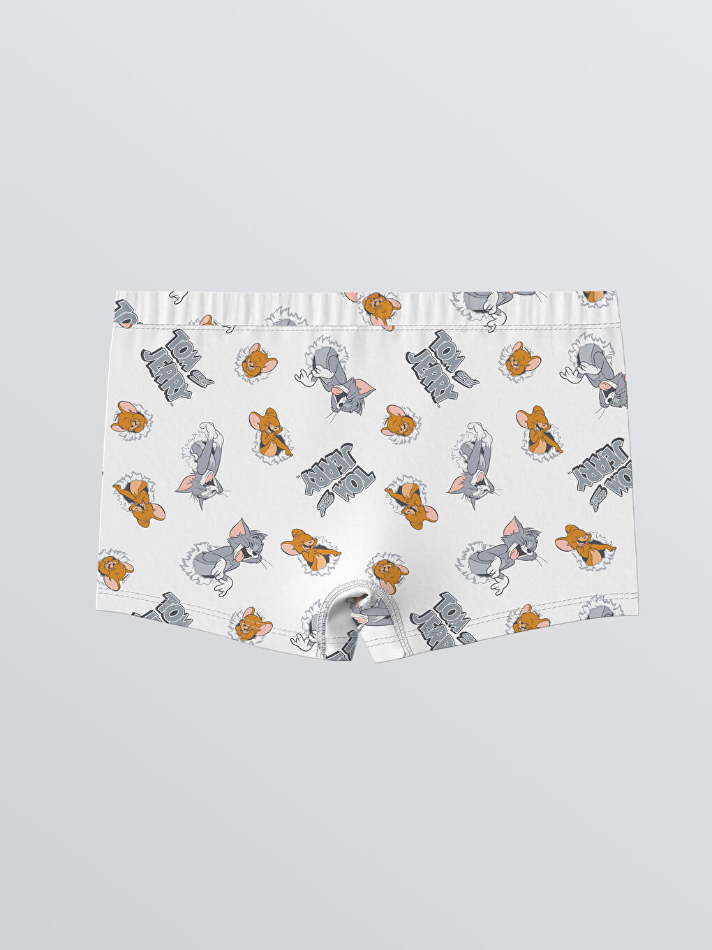 Beyaz Tom & Jerry Lisanslı Erkek Çocuk Boxer 3'lü-4