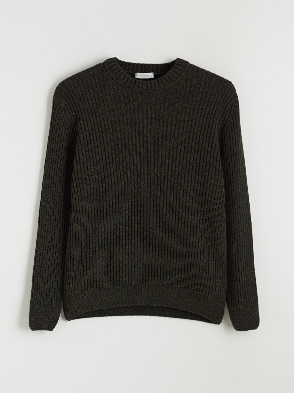 Haki Bisiklet Yaka Erkek Triko Kazak-4