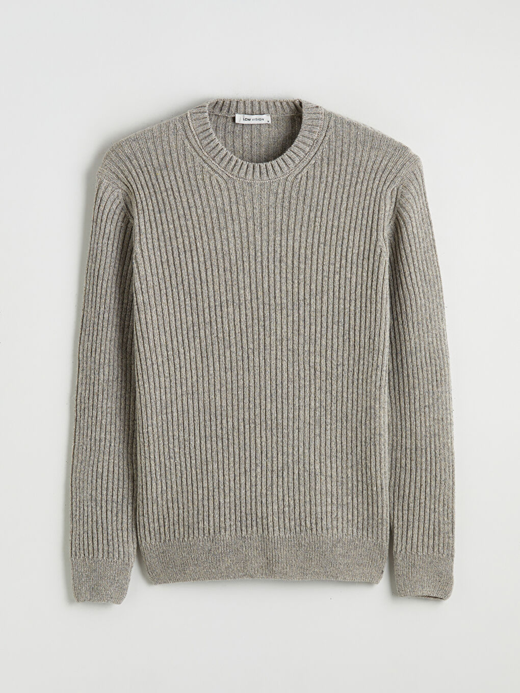 Gri Bisiklet Yaka Erkek Triko Kazak-4