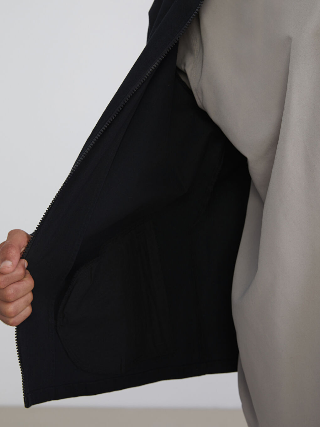 Siyah Rahat Kalıp Baskılı Erkek Ceket-3