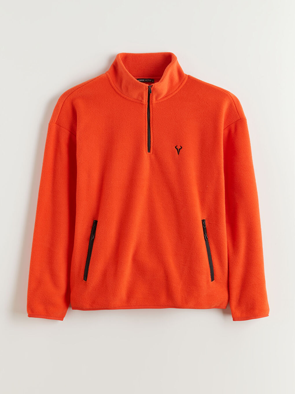 Fermuarlı Dik Yaka Uzun Kollu Erkek Sweatshirt-4