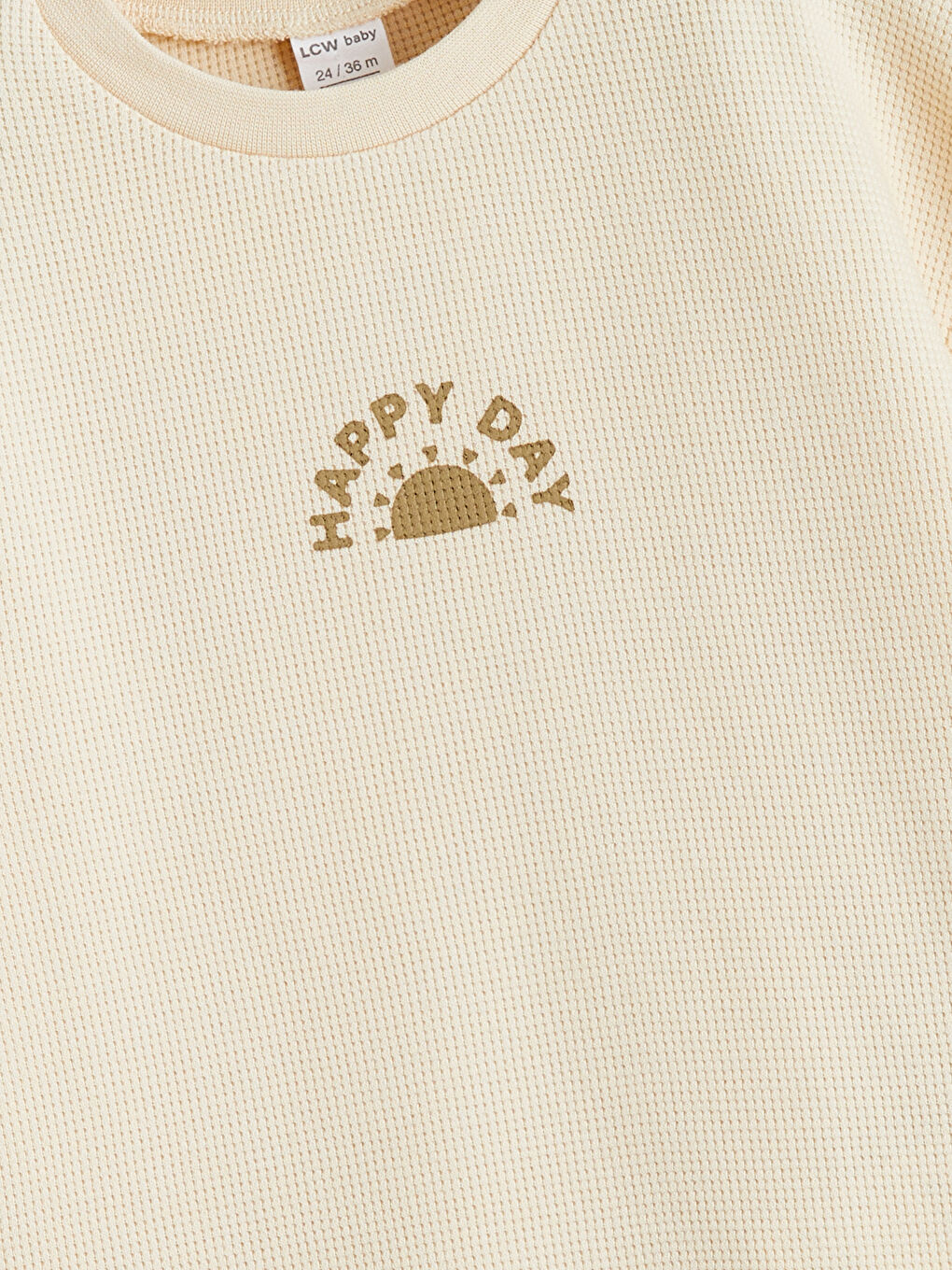 Bej Baskılı Erkek Bebek Sweatshirt-1