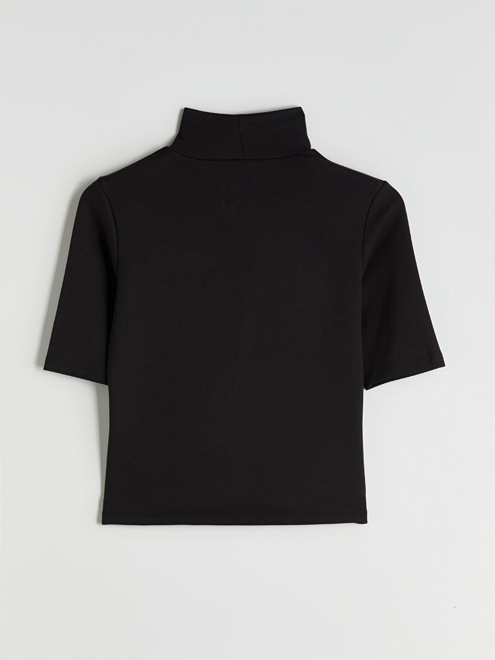 Siyah Dik Yaka Bluz-5