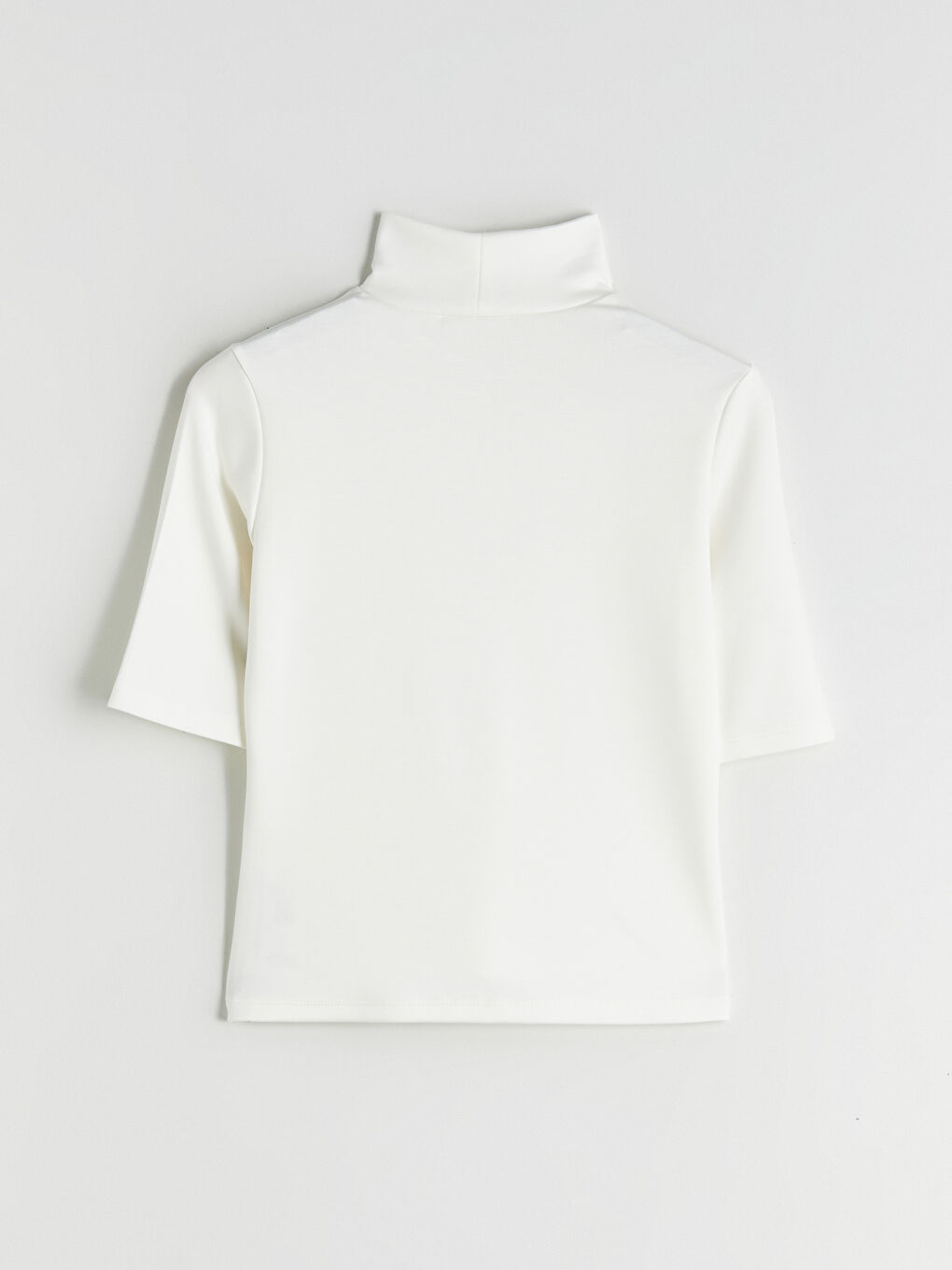 Ekru Dik Yaka Bluz-5