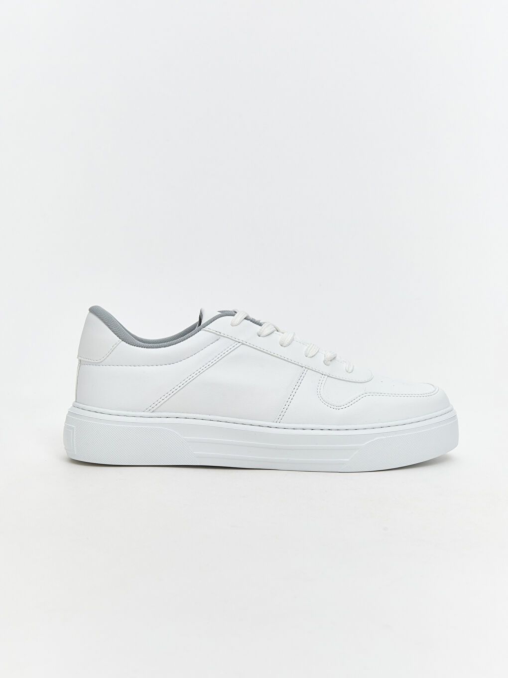 Beyaz Bağcıklı Erkek Spor Ayakkabı-1