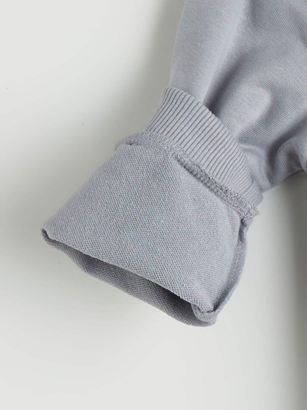 Gri Bisiklet Yaka Batman Baskılı Erkek Çocuk Sweatshirt-3