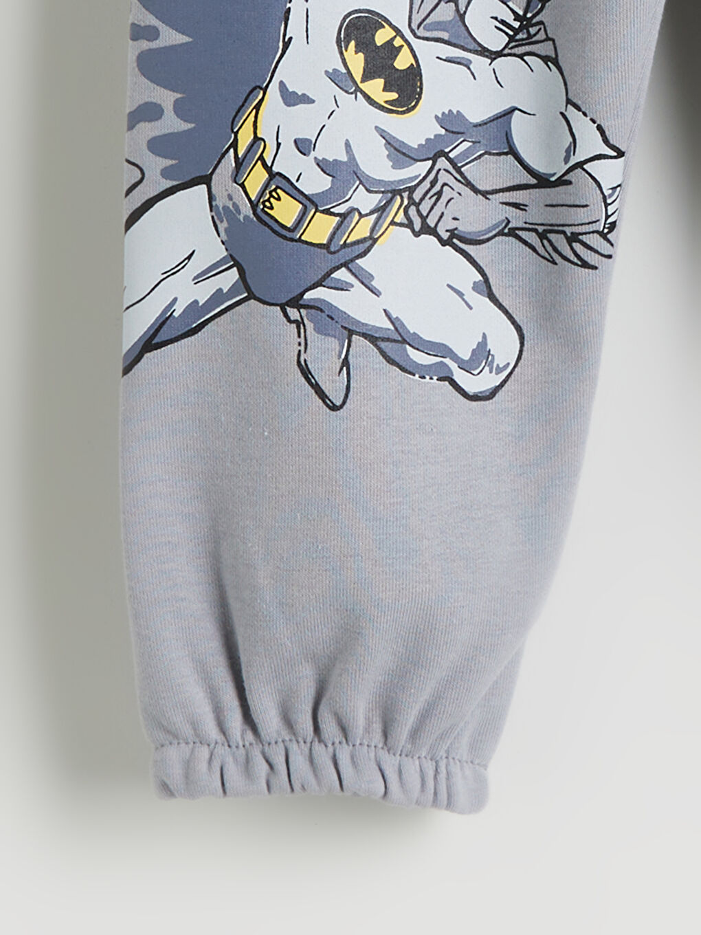 Gri Beli Lastikli Batman Baskılı Erkek Çocuk Jogger Eşofman Altı-1