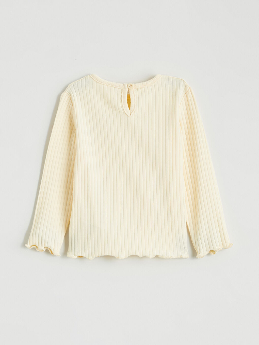 Bej Çiçek Nakışlı Kız Bebek Bluz ve Tayt-3