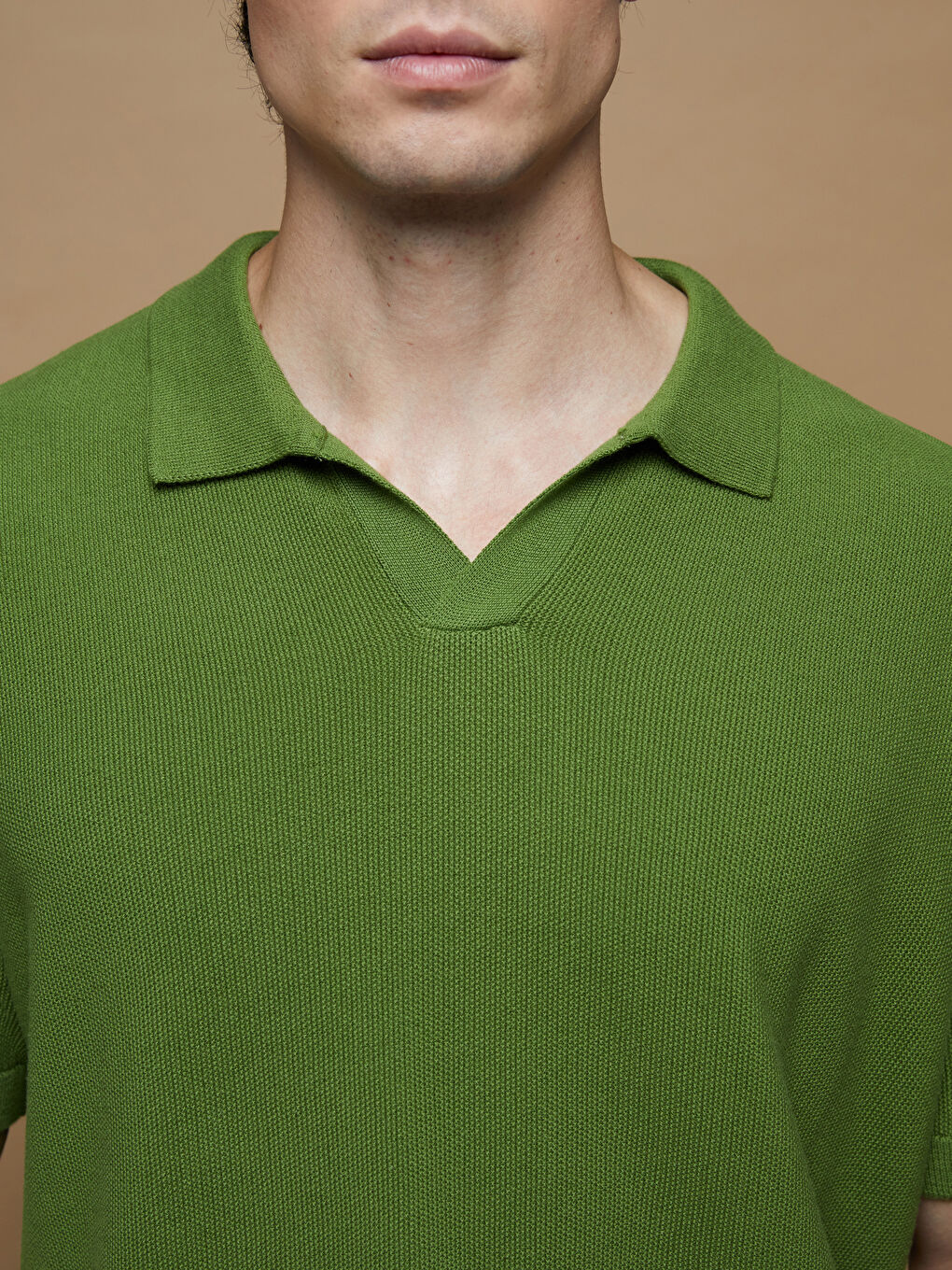 Polo Neck Men's Knitwear Sweater-2