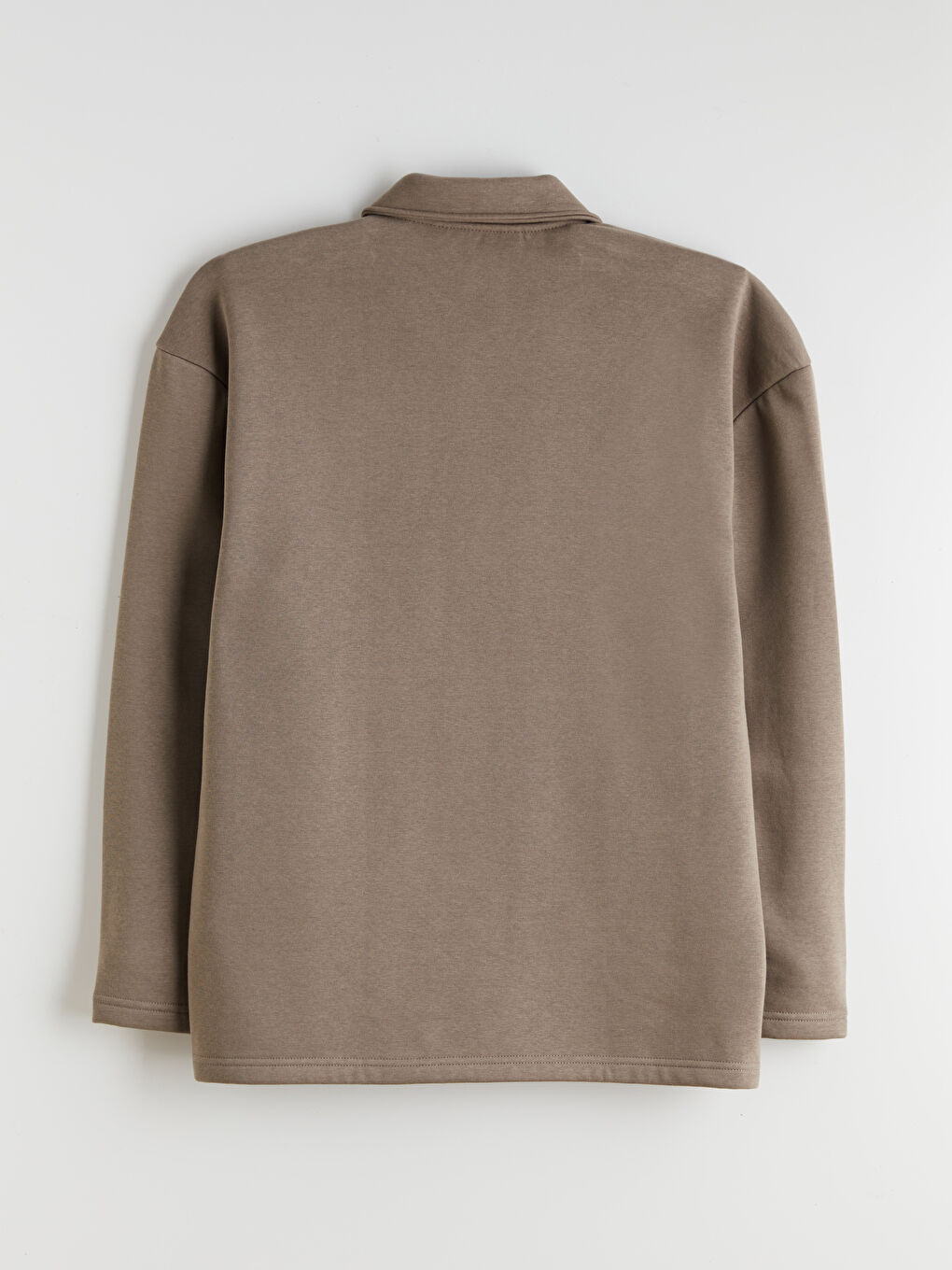 Kahverengi Polo Yaka Düğmeli Erkek Hırka-6