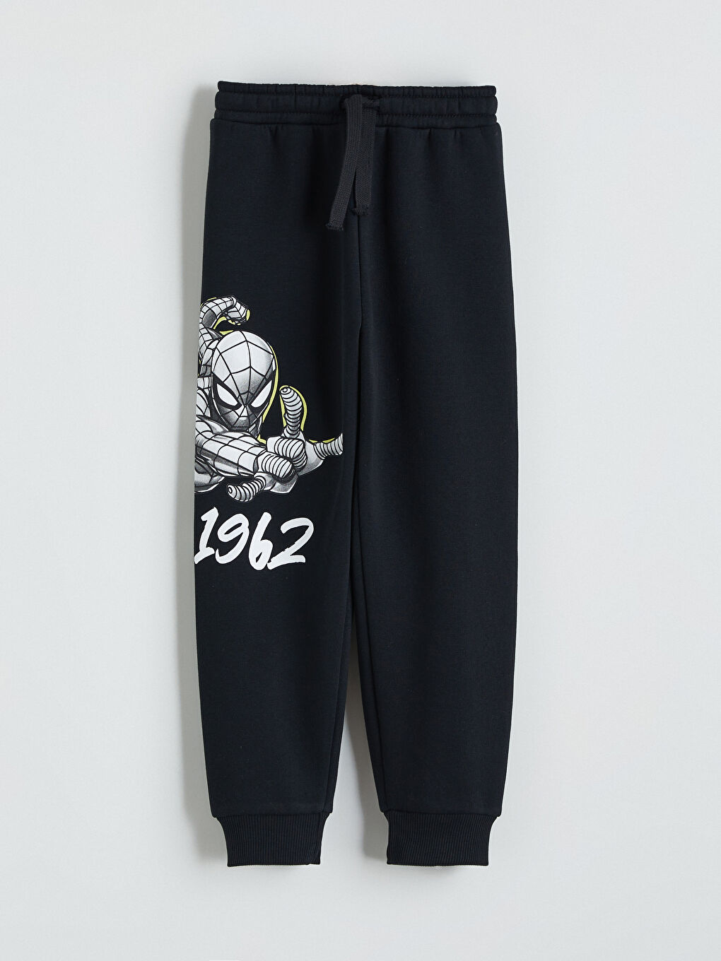 Siyah Spider-Man Baskılı Erkek Çocuk Jogger Eşofman Altı