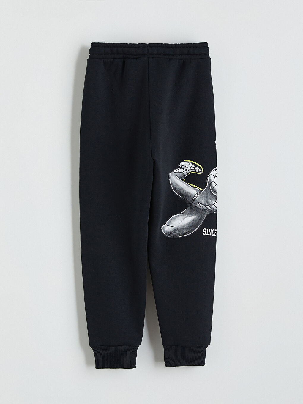 Siyah Spider-Man Baskılı Erkek Çocuk Jogger Eşofman Altı-1