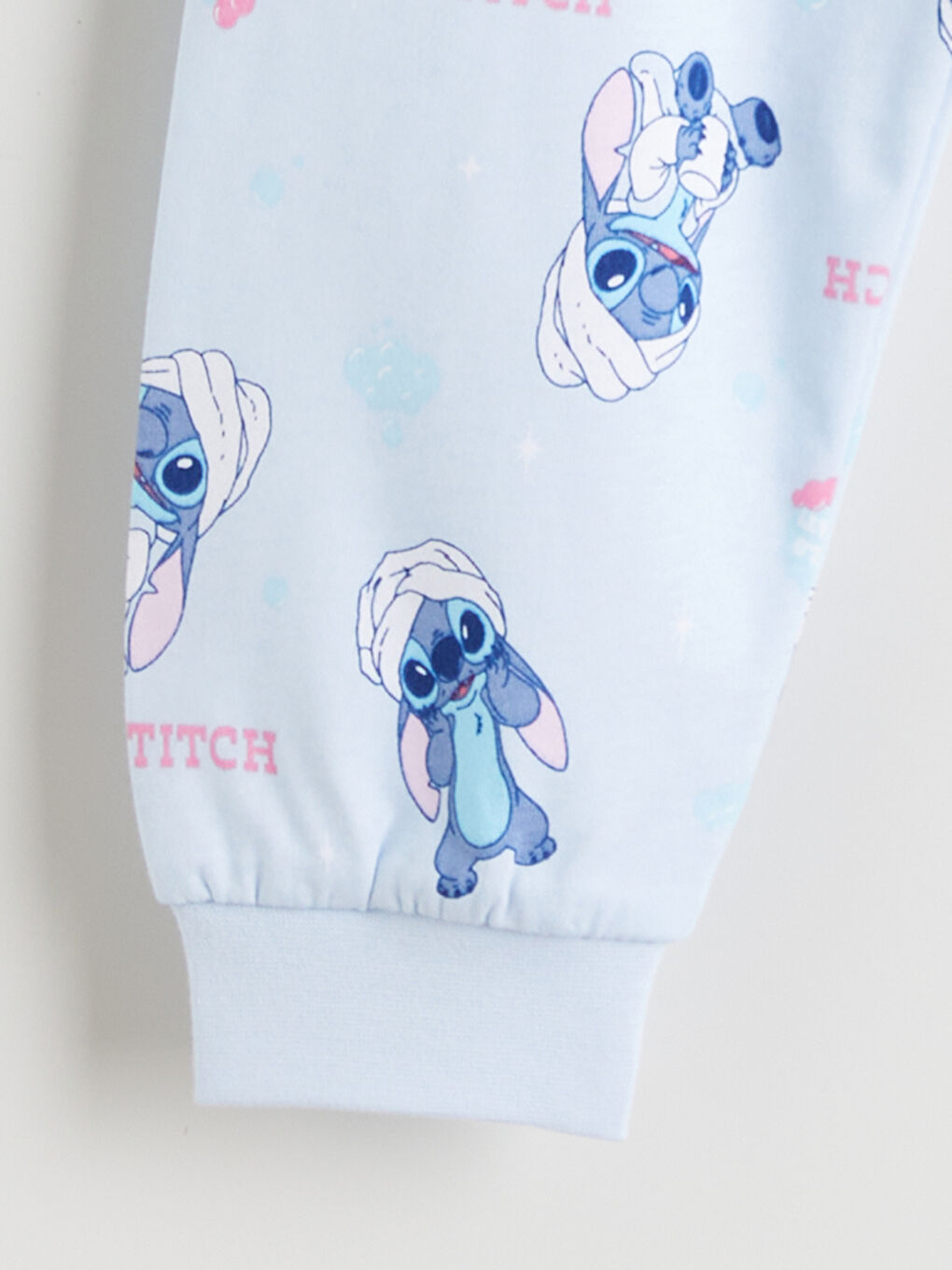 Mavi Beli Lastikli Desenli Kız Çocuk Pijama Alt-2