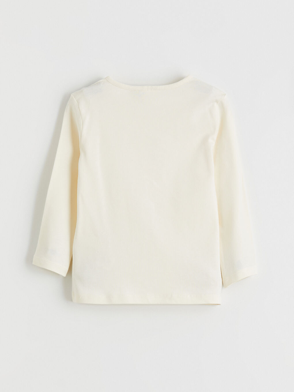 Ekru Bisiklet Yaka Stitch Baskılı Kız Çocuk Pijama Takımı-3