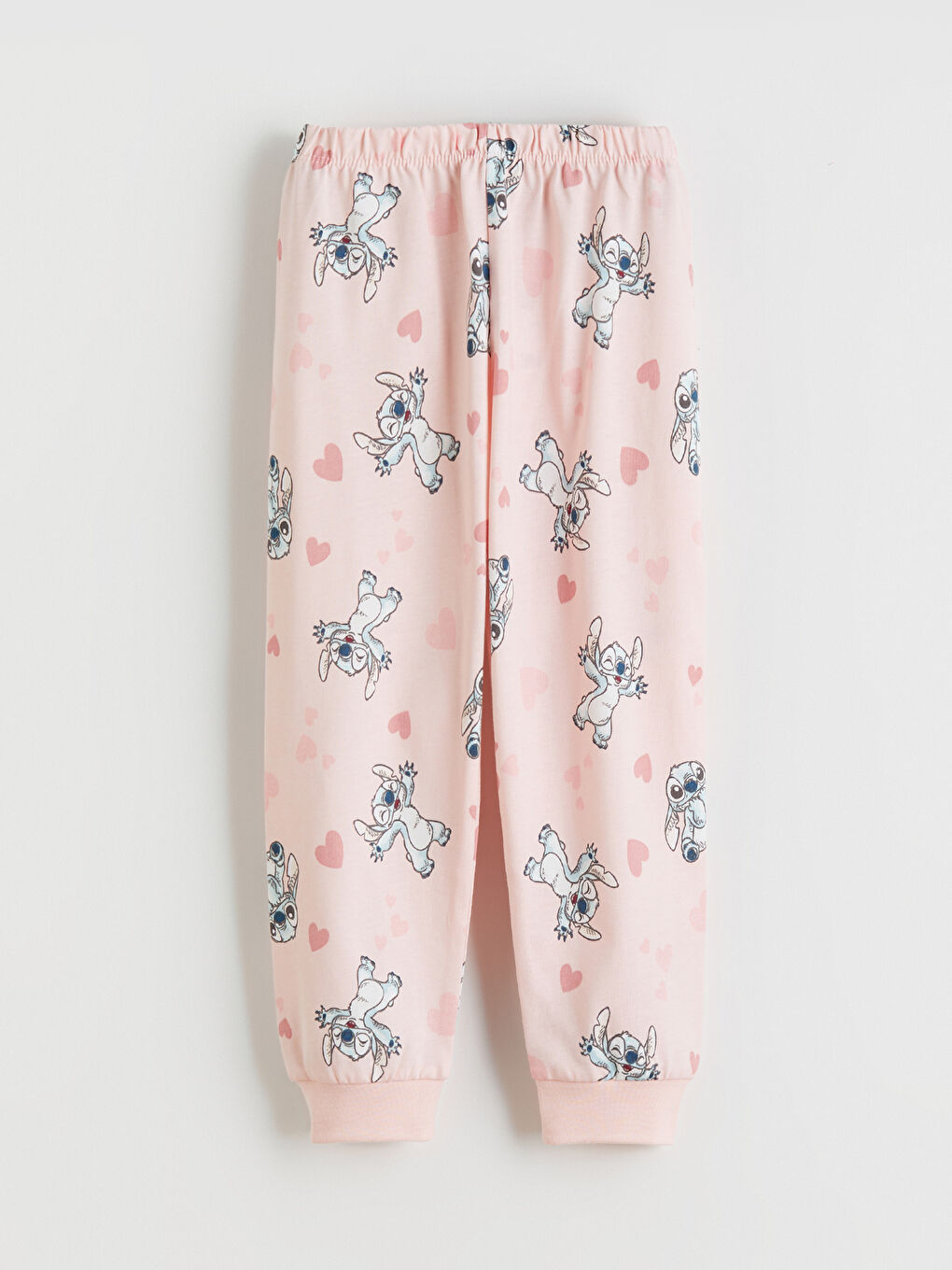 Ekru Bisiklet Yaka Stitch Baskılı Kız Çocuk Pijama Takımı-4