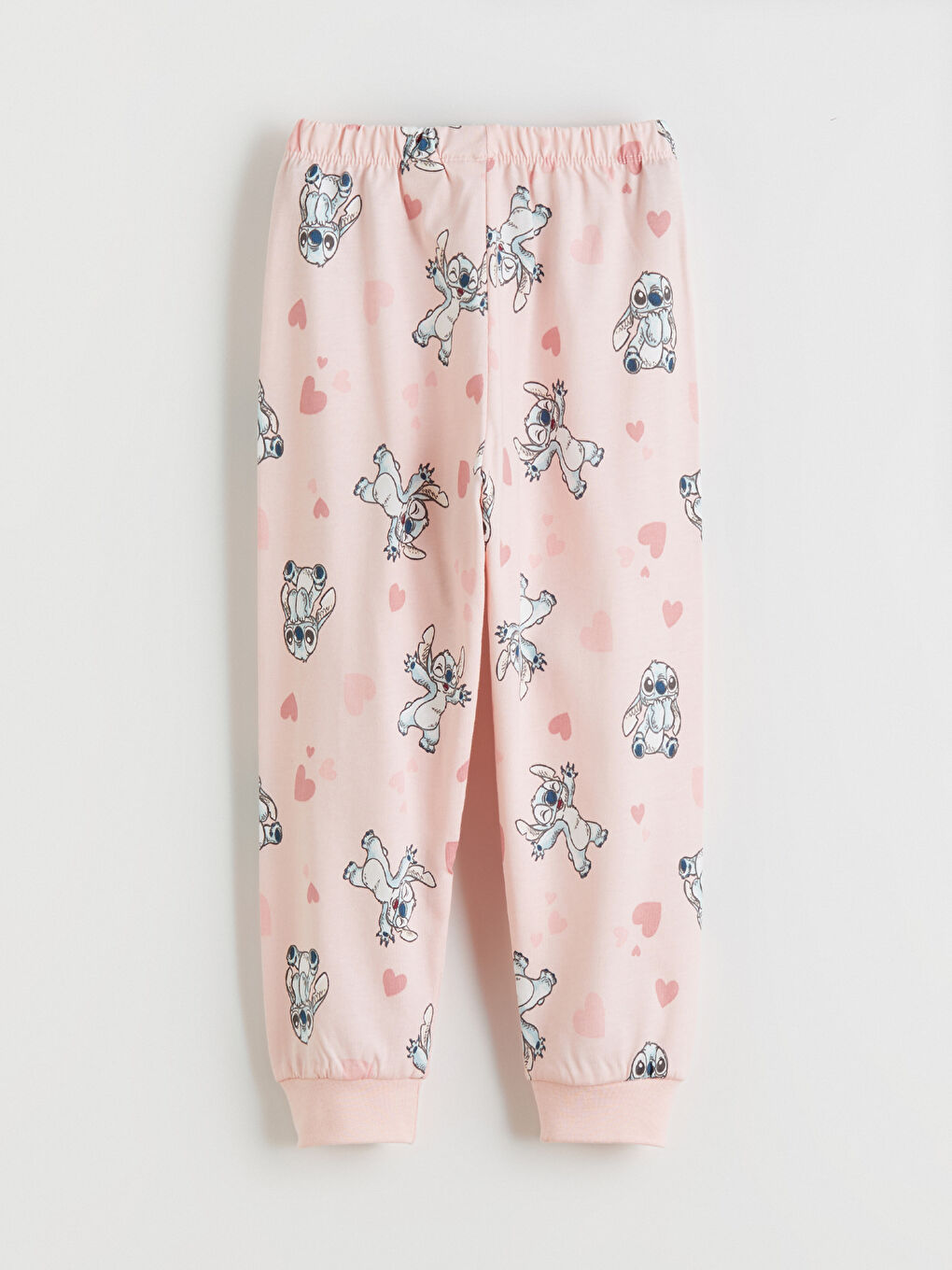 Ekru Bisiklet Yaka Stitch Baskılı Kız Çocuk Pijama Takımı-6