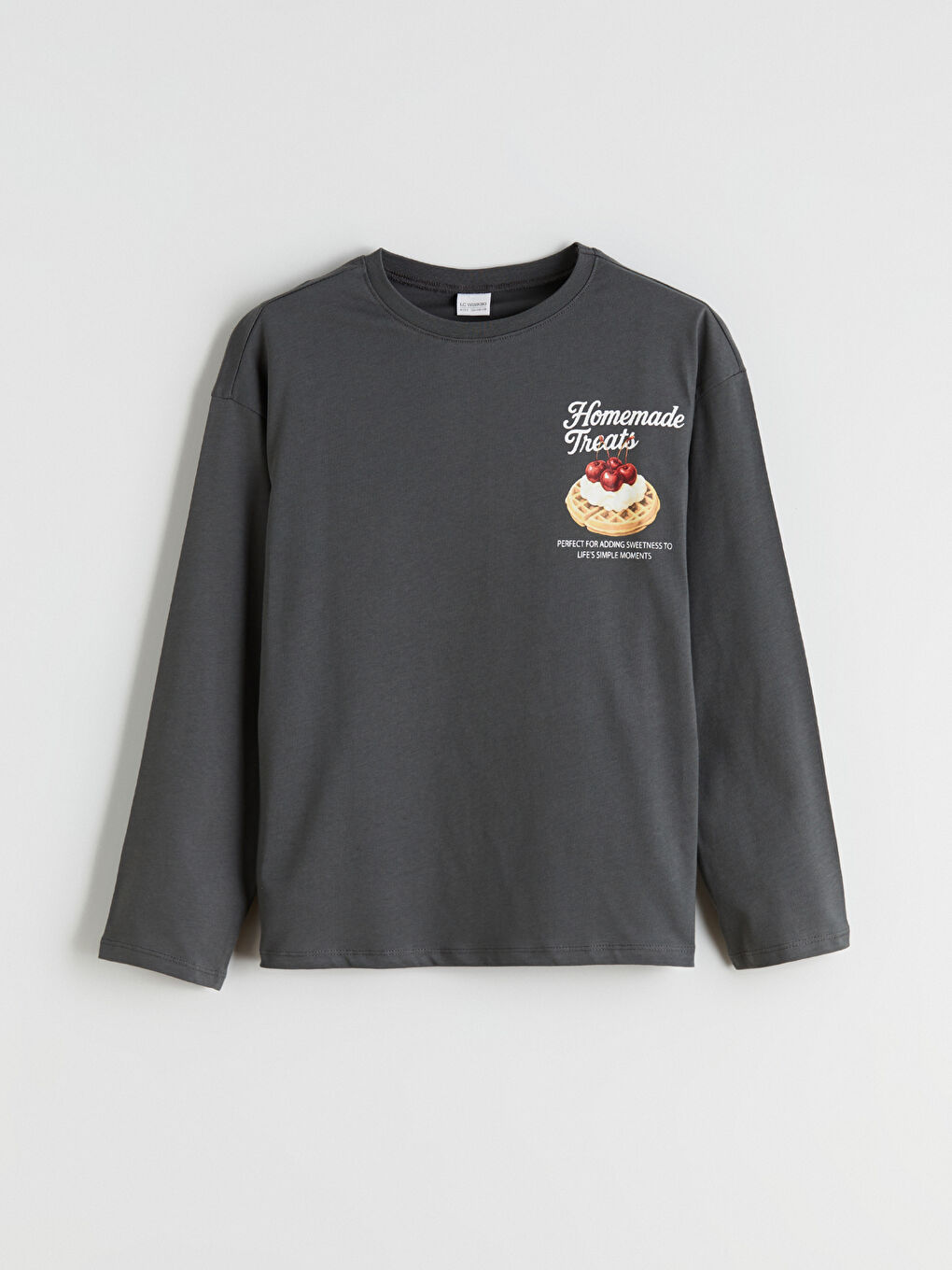 Crew Neck Printed Girls' Pyjama Set-2