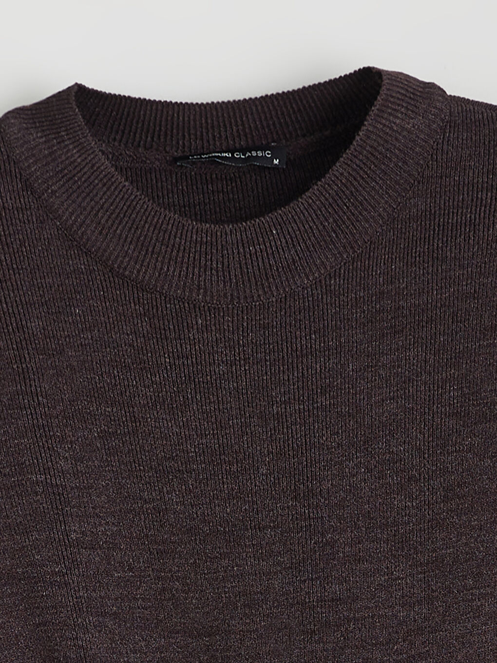 Mürdüm Bisiklet Yaka Beli Kuşaklı Triko Elbise-5