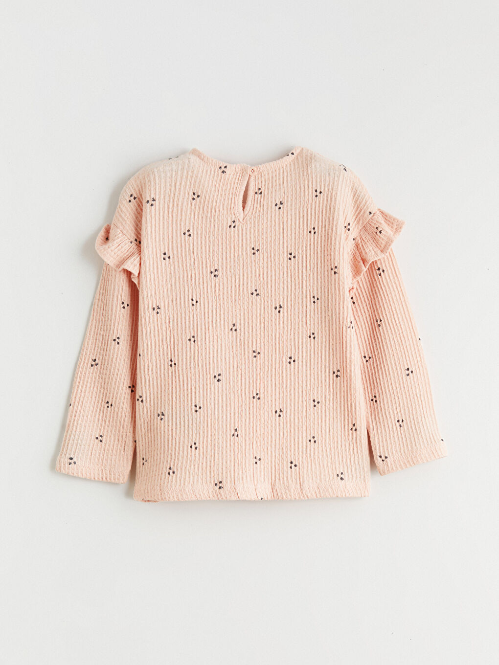 Pembe Bisiklet Yaka Kız Bebek Tişört ve Tayt-3