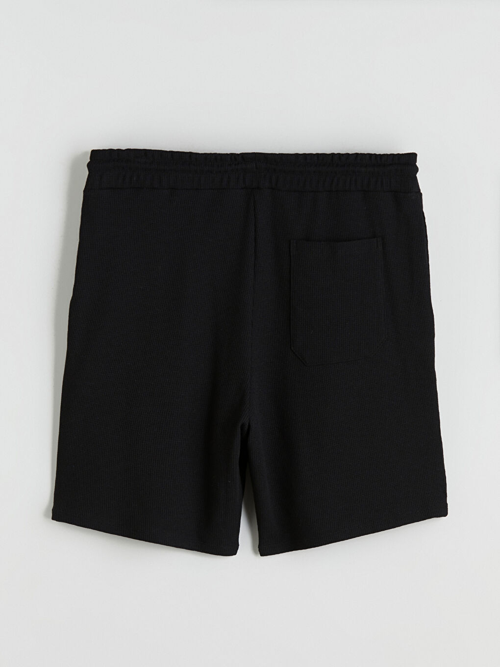 Siyah Standart Kalıp Erkek Şort-5