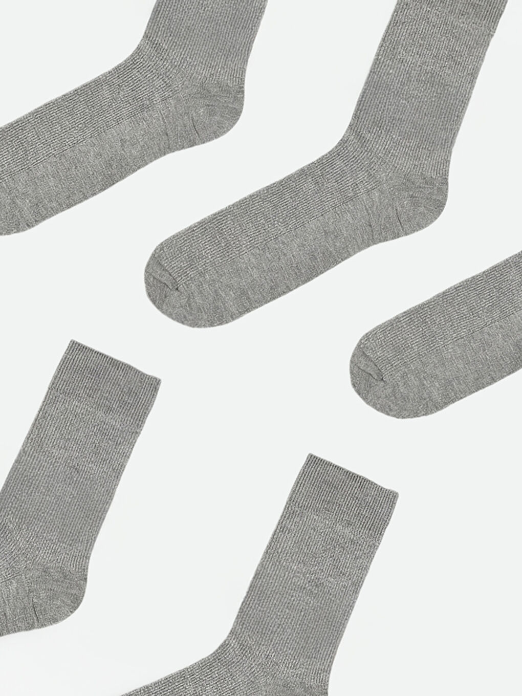 Gri Fitilli Erkek Soket Çorap-1