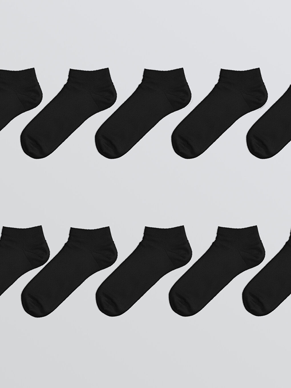 Siyah Erkek Patik Çorap 10'lu-1