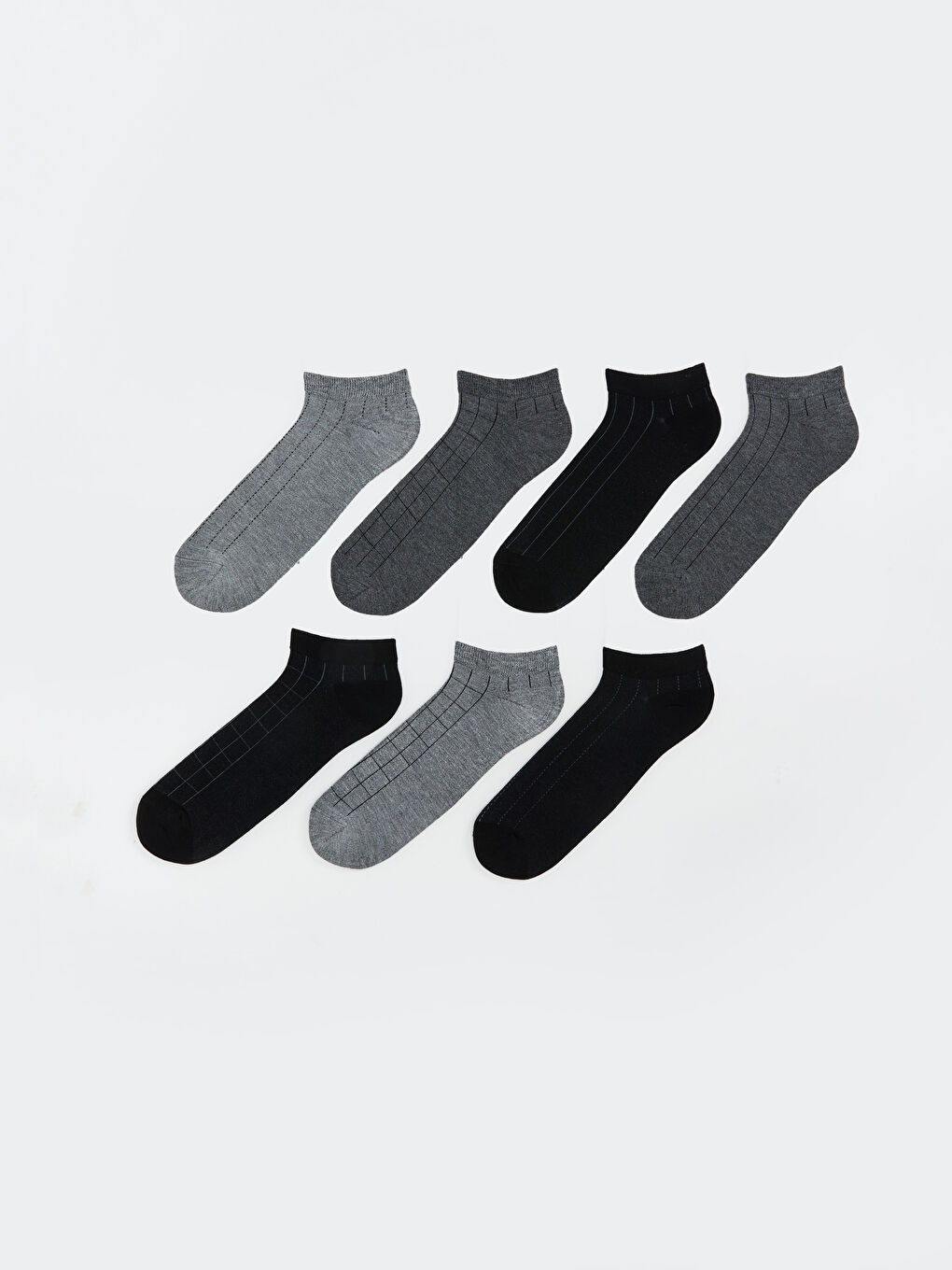 Karışık Desenli Erkek Patik Çorap 7'li